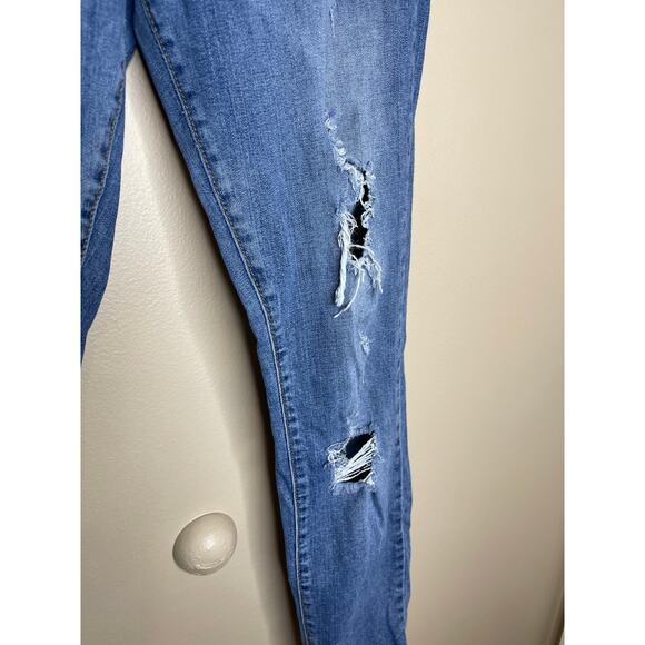 Michelle by Commune women's 29 blue jeans mid rise twig light wash distressed - Picture 4 of 12